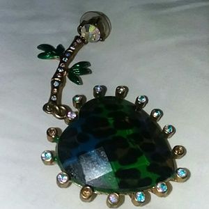 Tropical Cheetah Betsey Johnson Earrings
